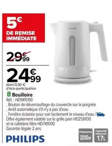 Philips - Bouilloire offre à 24,99€ sur Carrefour City