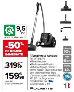 Rowenta - Aspirateur Sans Sac YY5483FE offre à 159,99€ sur Carrefour City