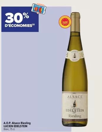 Lucien Edelstein - A.O.P. Alsace Riesling offre sur Carrefour City