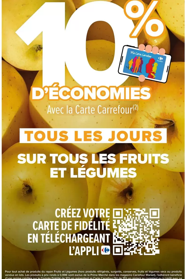 Carrefour - Sur Tous Les Fruits Et Légumes offre sur Carrefour Market