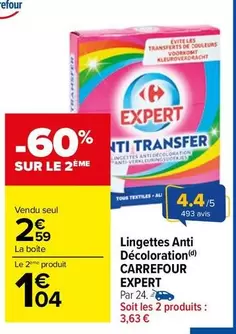 Carrefour - Lingettes Anti Décoloration offre à 2,59€ sur Carrefour Market