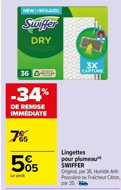 Swiffer - Lingettes Pour Plumeau offre à 5,05€ sur Carrefour Market