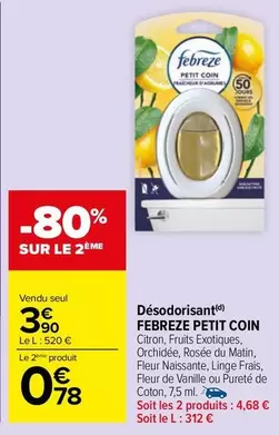 Febreze - Désodorisant offre à 3,9€ sur Carrefour Market