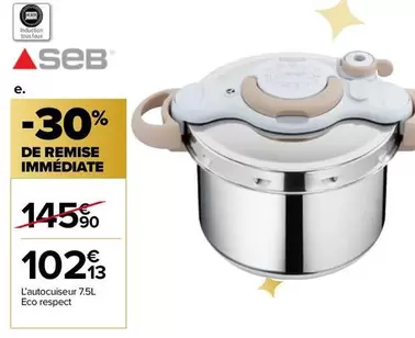 TOUS - L'autocuiseur 7.5l Eco Respect offre à 102,13€ sur Carrefour Market