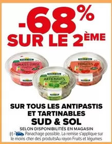 Sud & Sol - Sur Tous Les Antipastis Et Tartinables offre sur Carrefour