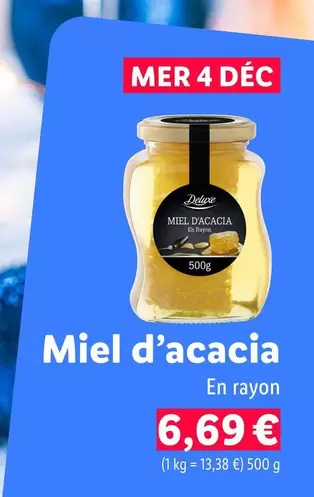 Deluxe - Miel D'acacia offre à 6,69€ sur Lidl