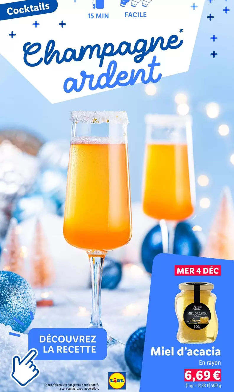 Lidl - Miel D'acacia offre à 6,69€ sur Lidl