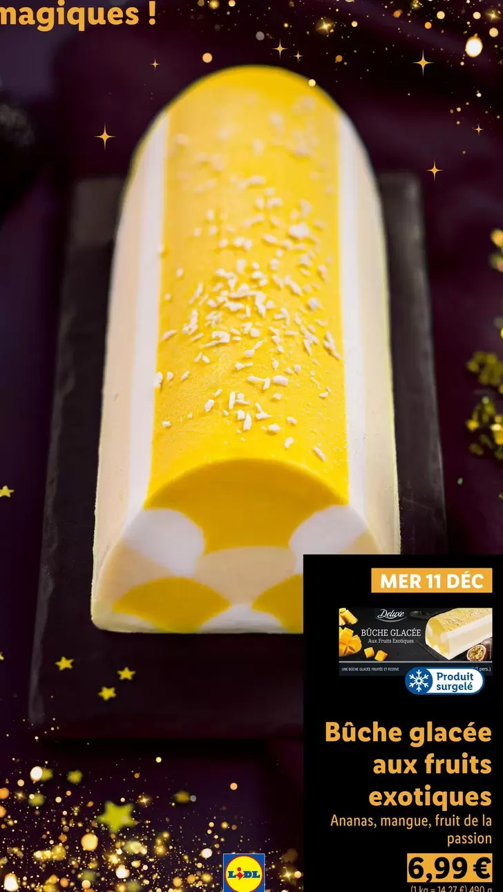 Lidl - Bûche Glacée Aux Fruits Exotiques offre à 6,99€ sur Lidl