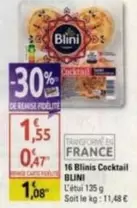 Blini - 16 s Cocktail offre à 1,55€ sur Diagonal Supermarché