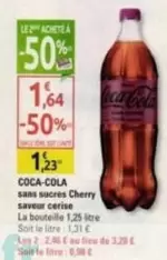 Coca cola - Sans Sucres Cherry Saveur Cerise offre à 1,23€ sur Diagonal Supermarché