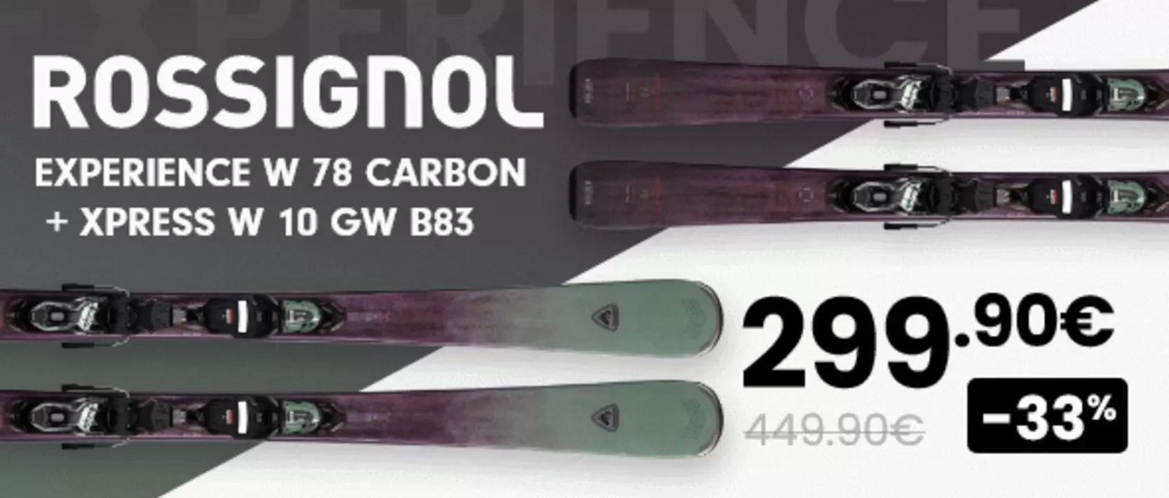 Rossignol - Experience W 78 Carbon + Xpress W 10 Gw B83 offre à 299,9€ sur Ekosport