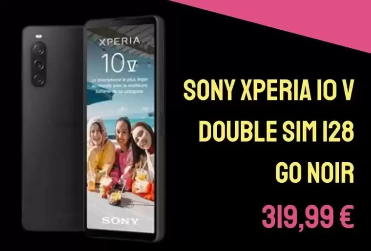 Sony - Xperia Io V Double Sim 128 Go Noir offre à 319,99€ sur Cash Converters