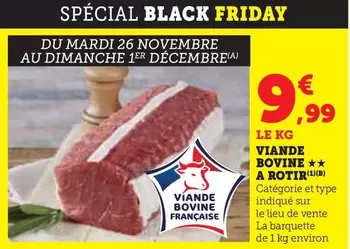 Viande Bovine A Rotir offre à 9,99€ sur Hyper U