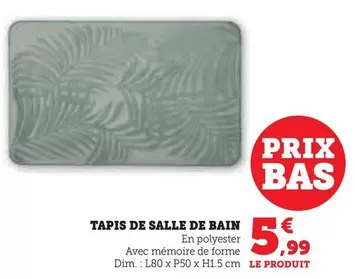 Dim - Tapis De Salle De Bain offre à 5,99€ sur Hyper U