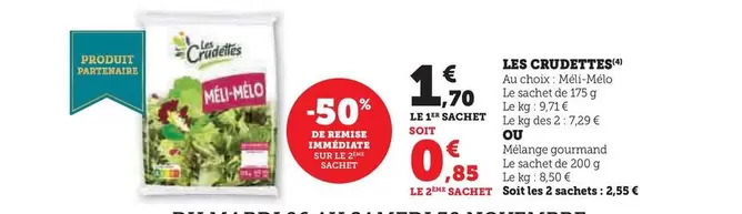 Les Crudettes - Méli-Mélo offre à 1,7€ sur Hyper U