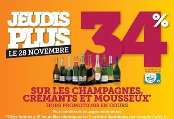 Sur Les Champagnes Cremants Et Mousseux offre sur U Express