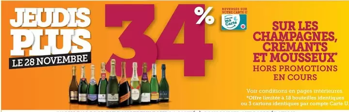 Sur Les Champagnes, Cremants Et Mousseux offre sur U Express