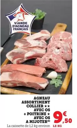 Agneau Assortiment Collier Avec Os + Poitrine Avec Os A Mijoter offre à 9,5€ sur U Express