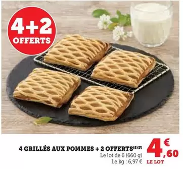 4 Grillés Aux Pommes + 2 Offerts offre à 4,6€ sur U Express