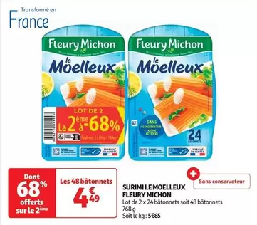 Fleury Michon - Surimi Le Moelleux offre à 4,49€ sur Auchan Hypermarché