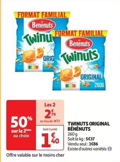 Bénénuts - Twinuts Original offre à 1,4€ sur Auchan Hypermarché