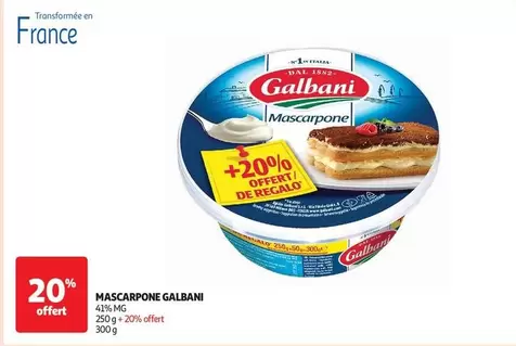 Galbani - Mascarpone offre sur Auchan Hypermarché