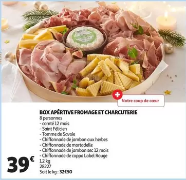 Box Apertive Fromage Et Charcuterie offre à 39€ sur Auchan Hypermarché