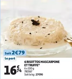 6 Risottos Mascarpone Et Truffe offre à 16,74€ sur Auchan Hypermarché