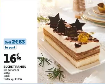 Bûche Tiramisu offre à 16,95€ sur Auchan Hypermarché