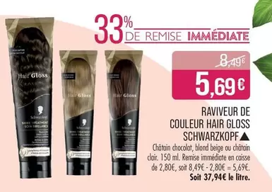 Schwarzkopf - Raviveur De Couleur Hair Gloss offre à 5,69€ sur Supermarché Match