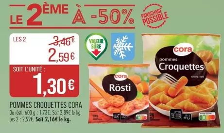 Cora - Pommes Croquettes offre à 1,3€ sur Supermarché Match