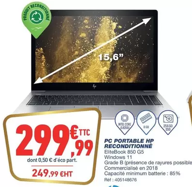 HP - Pc Portable Hp Reconditionne offre à 299,99€ sur Bureau Vallée