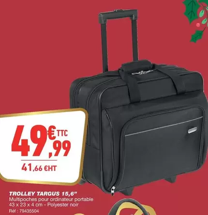 Targus - Trolley  15,6" offre à 49,99€ sur Bureau Vallée