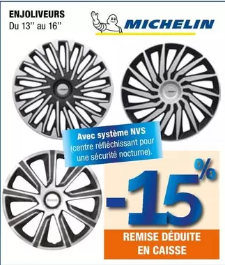 Michelin - Enjoliveurs offre sur Autobacs