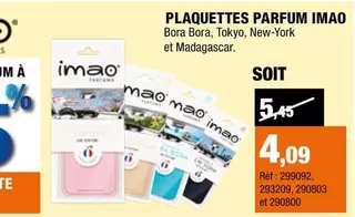 Plaquettes Parfum offre à 4,09€ sur Autobacs