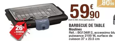 Moulinex - Barbecue De Table offre à 59,9€ sur Carrefour