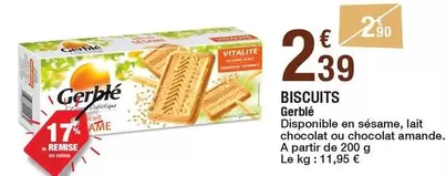 Gerblé - Biscuits offre à 2,39€ sur Carrefour