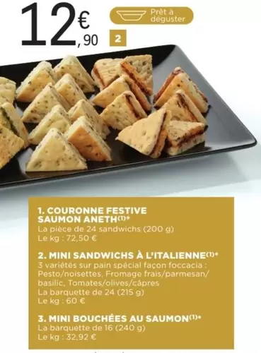 Mini Sandwichs À L'italienne offre à 12,9€ sur E.Leclerc