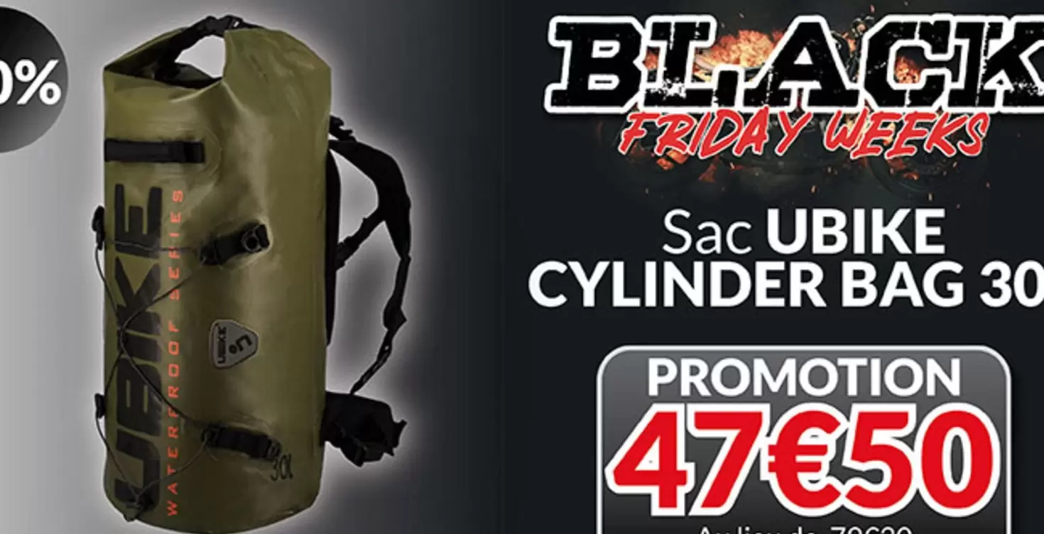 Sac Ubike Cylinder Bag 30 offre à 47,5€ sur Cardy