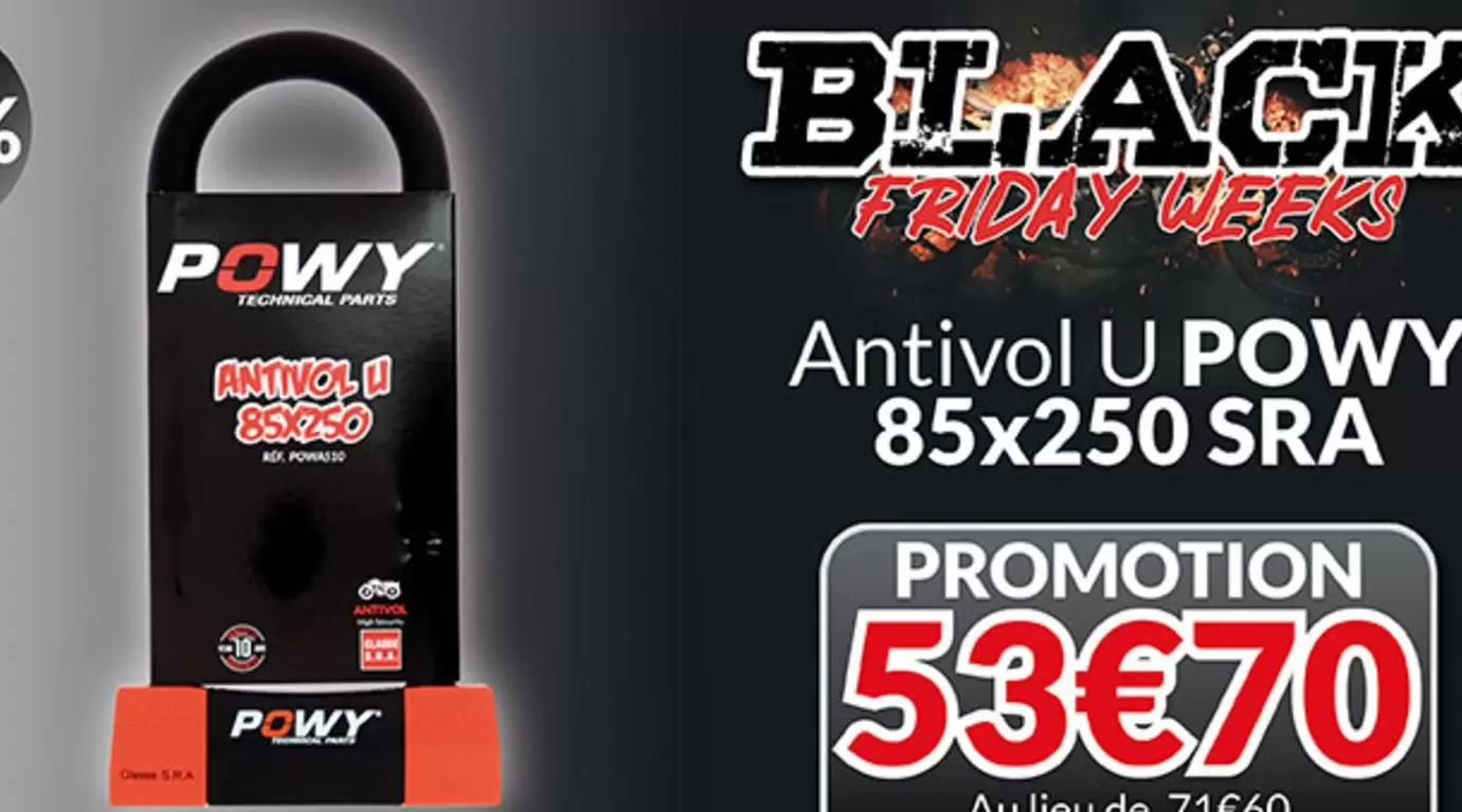 Technical - Antivol U Pow 85x250 Sra offre à 53,7€ sur Cardy