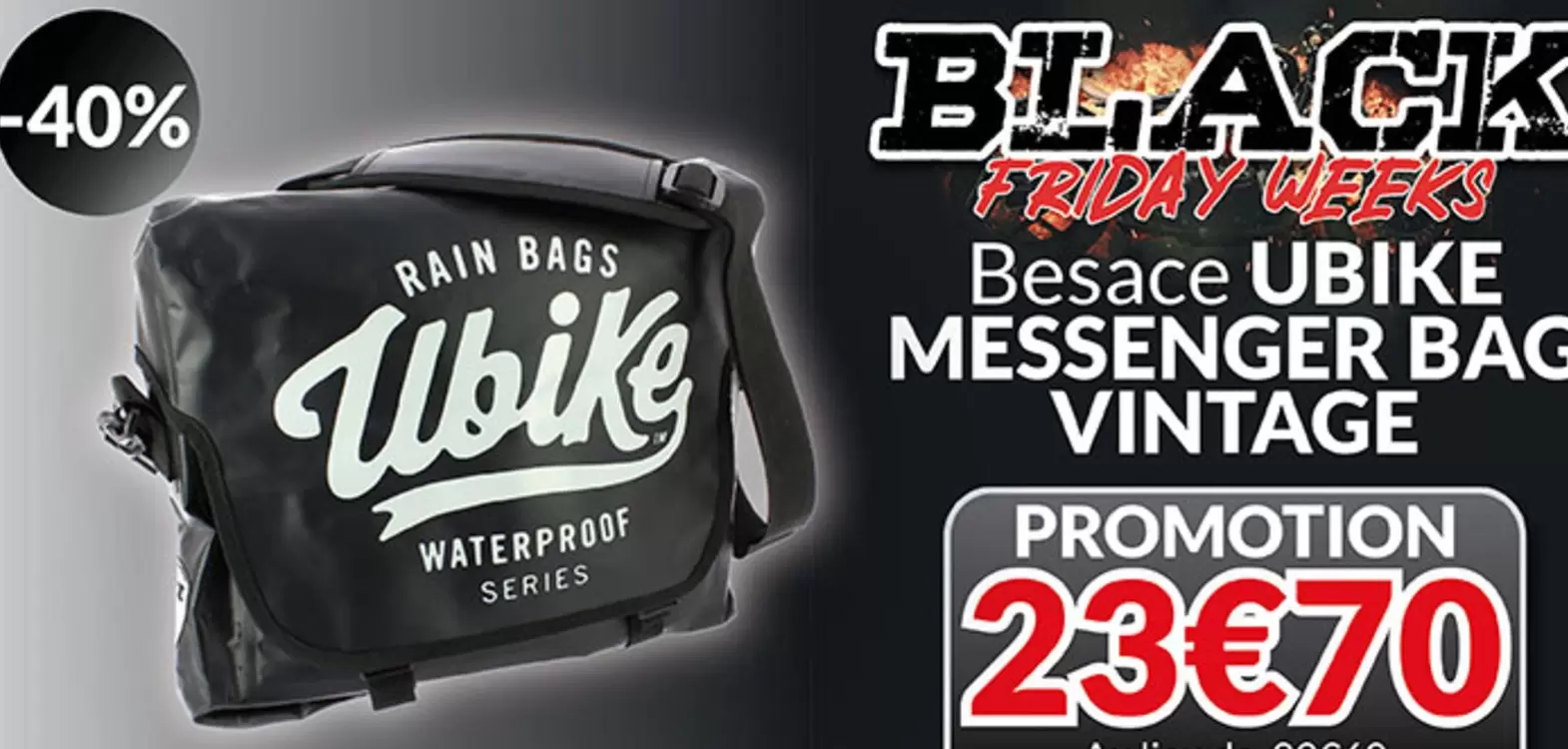 Besace Ubike Messenger Bag Vintage offre à 23,7€ sur Cardy