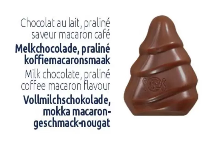 Chocolat Au Lait, Praliné Saveur Macaron Café offre sur Leonidas