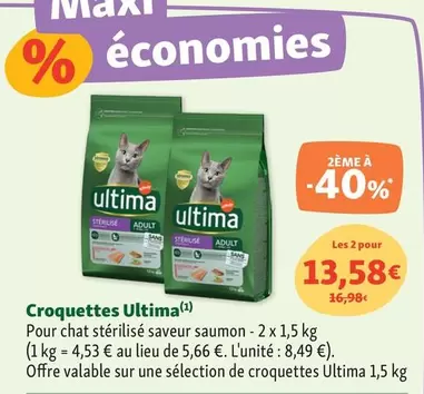 Ultima - Croquettes  offre à 8,49€ sur Maxi Zoo