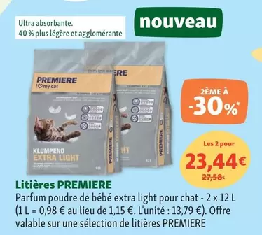 Premiere. - Litieres offre à 13,79€ sur Maxi Zoo