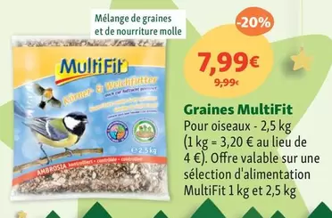 MultiFit - Graines  offre à 7,99€ sur Maxi Zoo