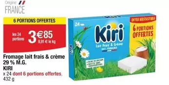 Kiri - Fromage Lait Frais & Crème 29% M.g. offre à 3,85€ sur Cora