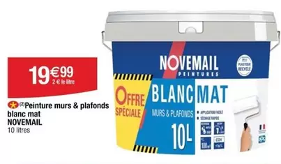 Peinture Murs & Plafonds Blanc Mat offre à 19,99€ sur Cora