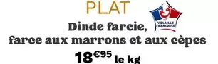 Dinde offre sur Picard