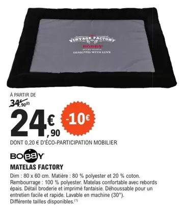 Dim - Matelas Factory offre à 24,9€ sur E.Leclerc Brico