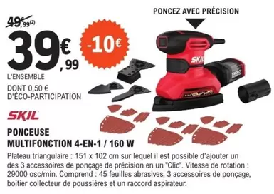 Skil - Ponceuse Multifonction 4-En-1/160 W offre à 39,99€ sur E.Leclerc Brico